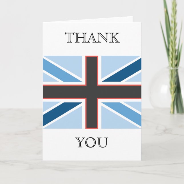 Tack för tackkort för Union Jack Flagga (Framsida)