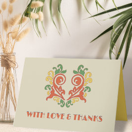 Tack för tackkortet Art nouveau Bröllop Kort