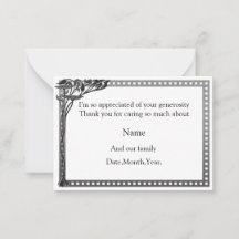 Tack för tackkortet Art nouveau Ram