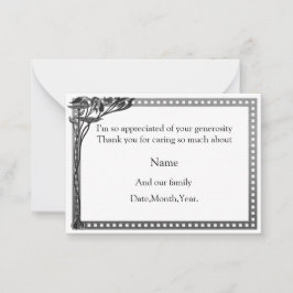 Tack för tackkortet Art nouveau Ram Anteckningskort