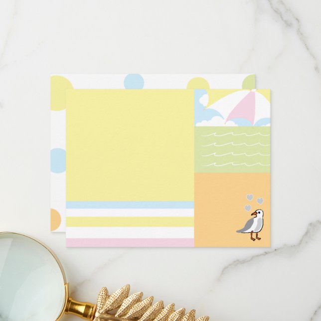 Tack för tackkortet Baby Beach Boll Kort (Fram/Back In Situ)