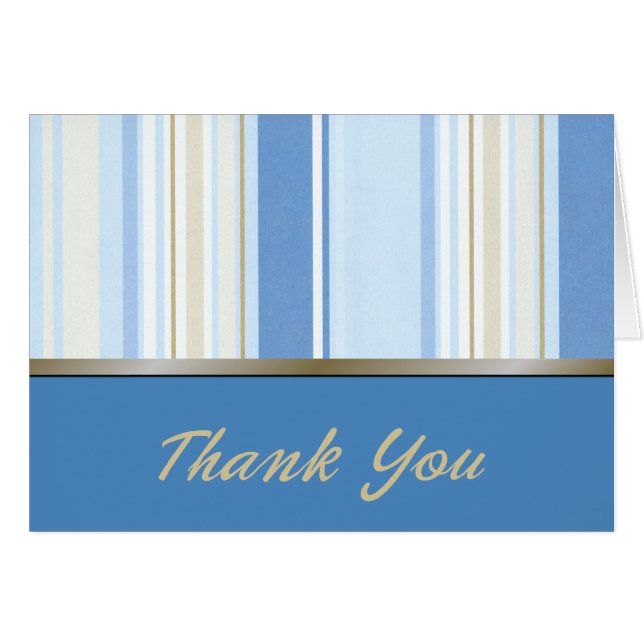 Tack för tackkortet elegant Blue Rand Hälsningskort (Framsidan Horizontal)