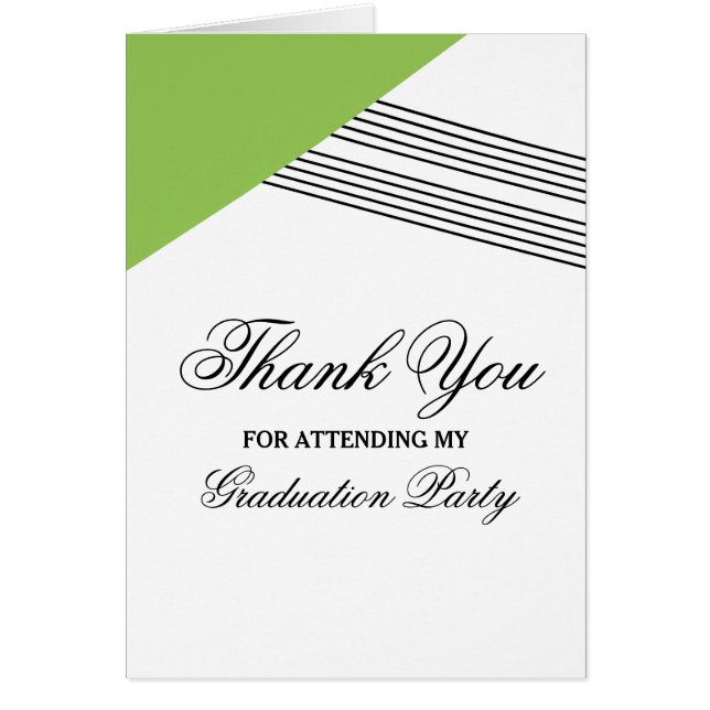 Tack för tackkortet grönt Geometric Rand Studenten Hälsningskort (Framsidan)