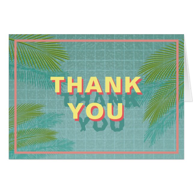 Tack för tackkortet Handflatan Bassäng OBS Kort (Framsidan Horizontal)