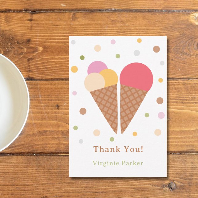 Tack för tackkortet Ice Cream (Ice Cream Thank You Card)