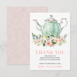 Tack för tackkortet möhippa Tea Party Inbjudningar