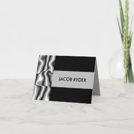 Tack för tackkortet Silver Metall