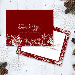 Tack för tackkortet snöflingor jul eller Winter Re<br><div class="desc">Den här eleganten har vintern en fin utformning av snöflingor i vitt och silver glitter. Samlingen av produkter för samordning finns tillgänglig i vår butik, zazzle.com/store/doodlelulu. Kontakta oss om du behöver den här designen för en specifik produkt för att skapa ditt eget unika matchande objekt! Tack så mycket för att...</div>
