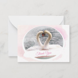 Tack för tackkortet Svan Sjö Anteckningskort