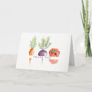 Tack för tackkortet Veggie Patch Watercolor Kort