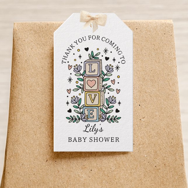 Tack för Tarot Kärlek Baby Shower Presentetikett (Skapare uppladdad)
