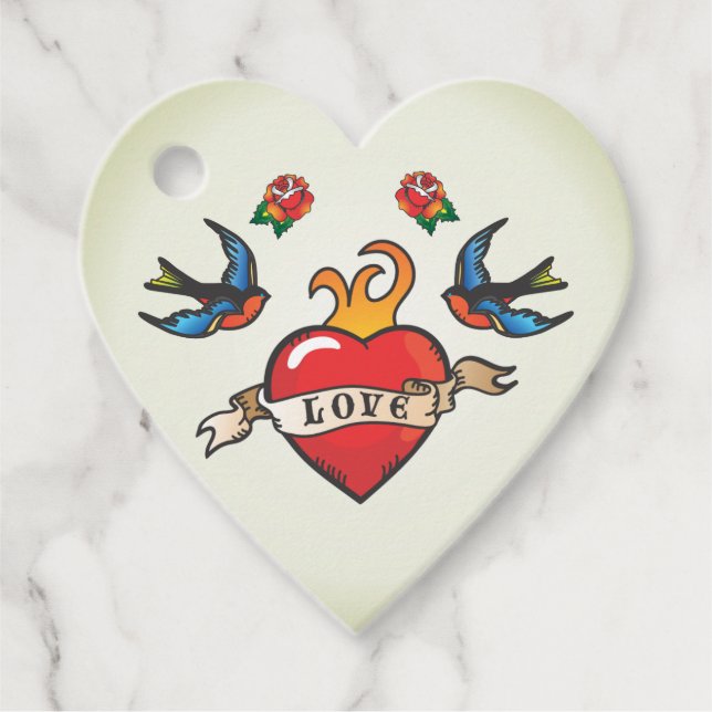 Tack för Tattoo Wedding Favors Gåvor Etiketter (Framsida)