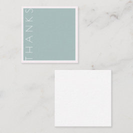 Tack för Teal White Rosa Gräns Modern Snyggt Anteckningskort