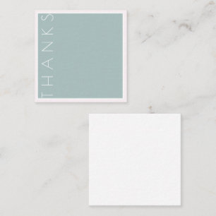 Tack för Teal White Rosa Gräns Modern Snyggt Anteckningskort