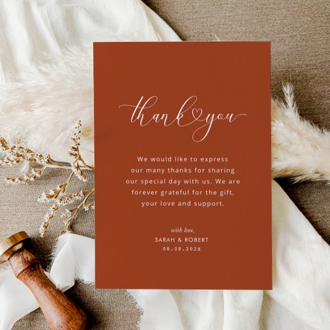 tack för terracotta-dagtonen bröllop (Skapare uppladdad)