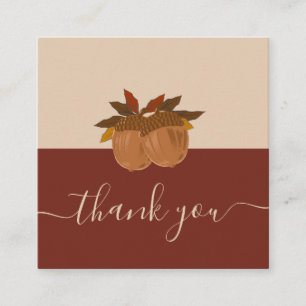 Tack för Thanksgiving för akut fallskärmsfel höst Fyrkantigt Visitkort