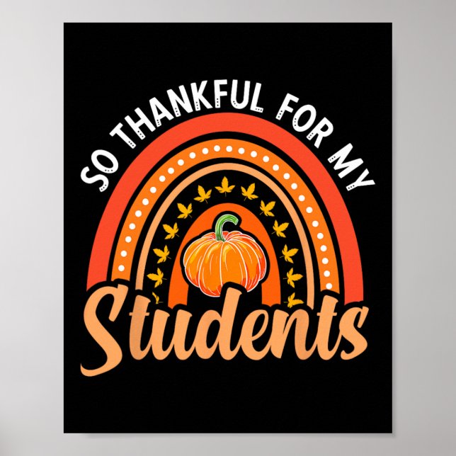Tack för Thanksgiving Teac för Studenter Lärare Poster (Framsidan)