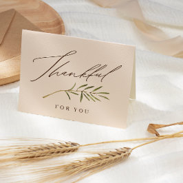 Tack för Thanksgivingen Calligraphy & Lövs Kort