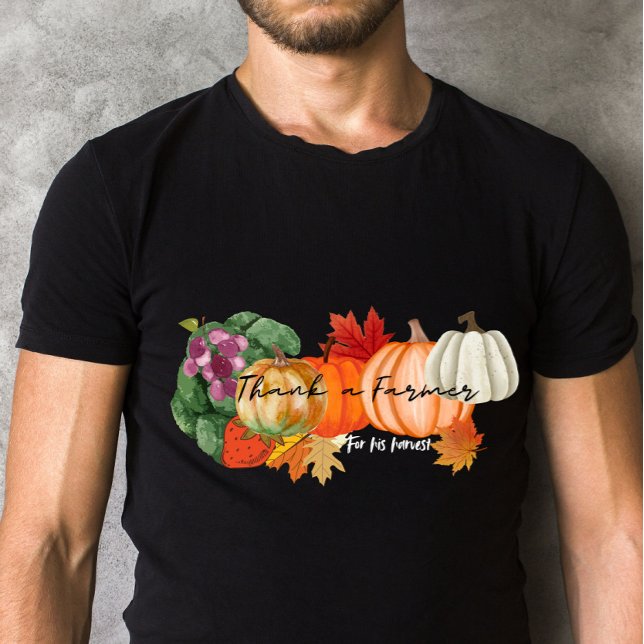 Tack för Thanksgivingen Harvest T Shirt (Thank a Farmer)