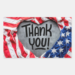 Tack för tjänsten! rektangulärt klistermärke