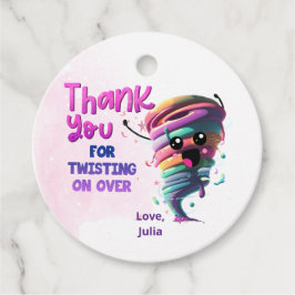 Tack för tornadot gåvor etiketter