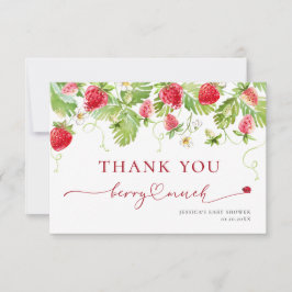 Tack för trendigets vattenfärgsjordgubbsbärsskjut kort