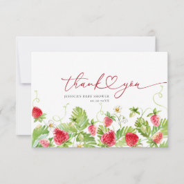 Tack för trendigets vattenfärgsjordgubbsbärsskjut kort