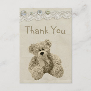 Tack för tryck för nallevintagesnöre