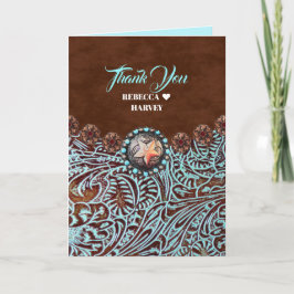 Tack för turkos bruna land westerna bröllop