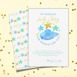 Tack för Twinkle Little Star Baby Shower Kort