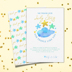 Tack för Twinkle Little Star Baby Shower Kort