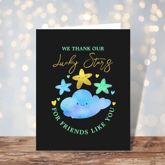 Tack för Twinkle Little Star Baby Shower Kort (Skapare uppladdad)