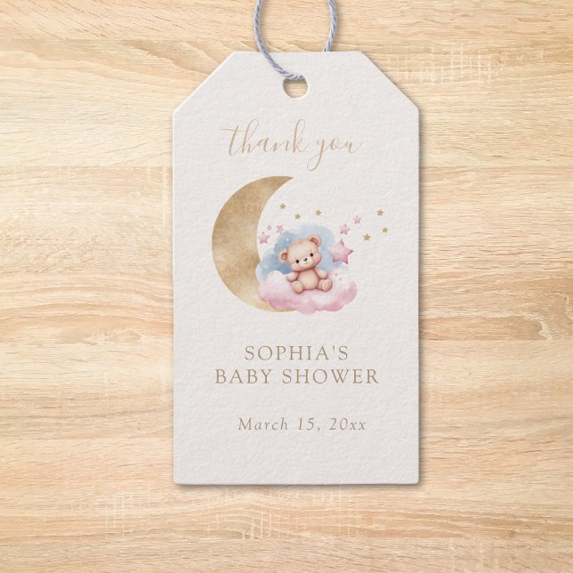 Tack för Twinkle Little Star Guld Måne Presentetikett (Skapare uppladdad)