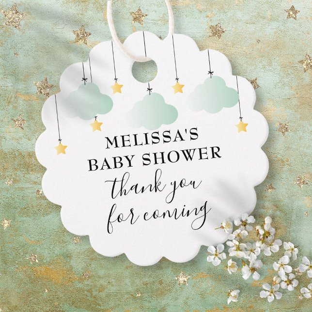 Tack för Twinkle Twinkle Neutralt Shower Gåvor Etiketter (Twinkle Twinkle Neutral Shower Thank You Favor Tags)