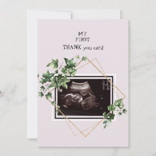 Tack för ultraljudsfotot rosa baby från mitt persp kort