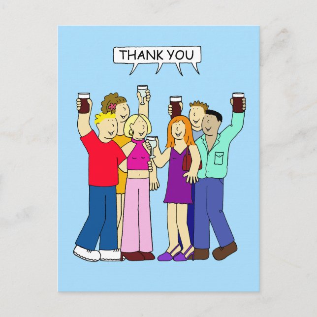 Tack för Underbara Party Vykort (Framsida)