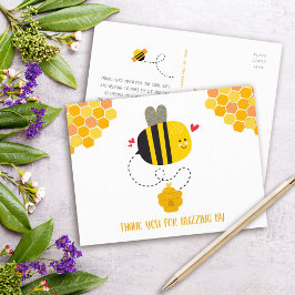 Tack för uppblåsning efter tillagning av kute, söt vykort