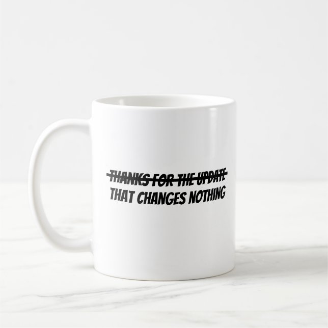 Tack för uppdateringen  kaffemugg (Vänster)