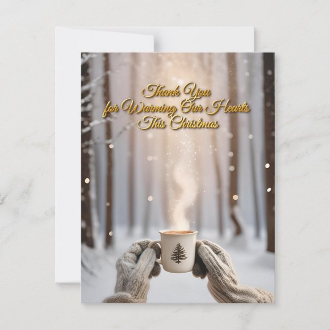 Tack för uppvärmning av våra hjärtan denna jul julkort (Framsida)