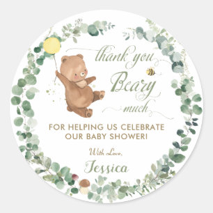 Tack för utandning av klåda i Baby Greenery Wand Runt Klistermärke