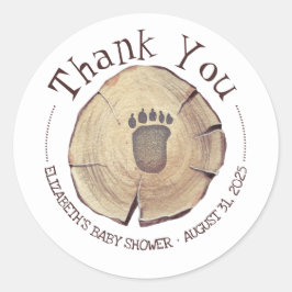 Tack för utskrift av babykläder för baby runt klistermärke