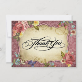 Tack för utskrift av vintage Parchment Inbjudningar