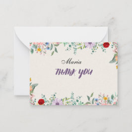 Tack för utskrivbara eleganter anteckningskort