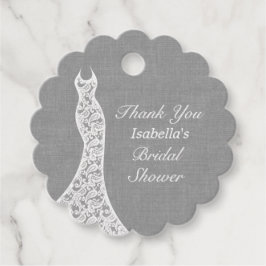 Tack för vacker Linen-Möhippa Gåvor Etiketter