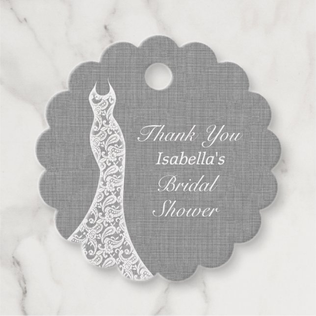 Tack för vacker Linen-Möhippa Gåvor Etiketter (Framsida)