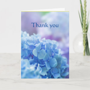 Tack för vackra Blue Hydrangea Garden Flowers Kort