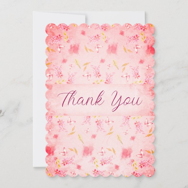 Tack för vackra Peach Essence-Blommigtar (Framsida)