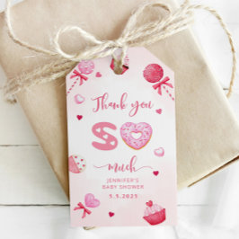 Tack för valentinesens babydusch presentetikett