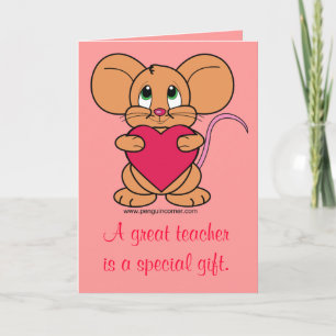 Tack för Valentinkortets lärare. Kort