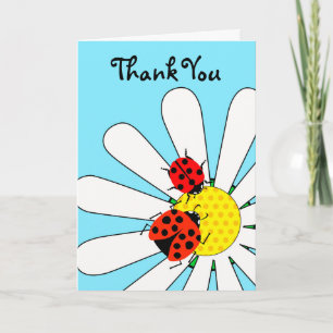 Tack för Vänskap med Ladybugs på Daisy Kort